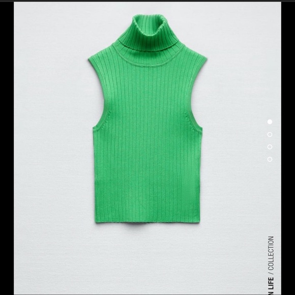 Zara Tops - NWT Zara ribbed knit top green size small